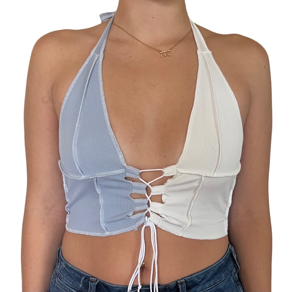 Cropped halter top